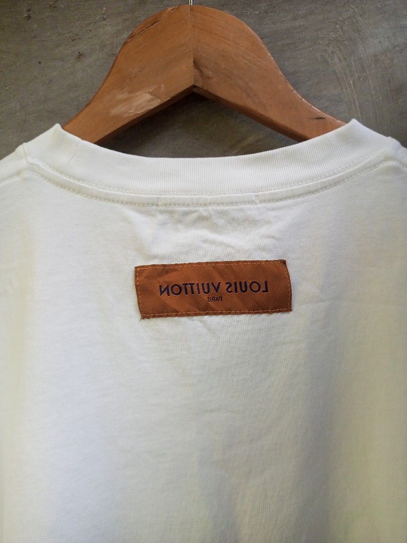 Louis Vuitton LV Spread Embroidery T-Shirt Milk White/Green for Men