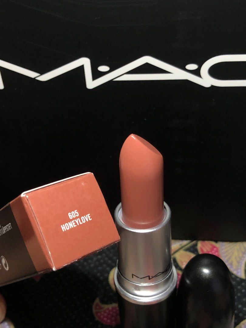 MAC Matte Lipstick 3g #605 honeylove, Beauty & Personal Care, Face, Makeup  on Carousell