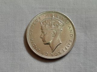 Malaya King George VI 20 Cents Silver Coin 1939