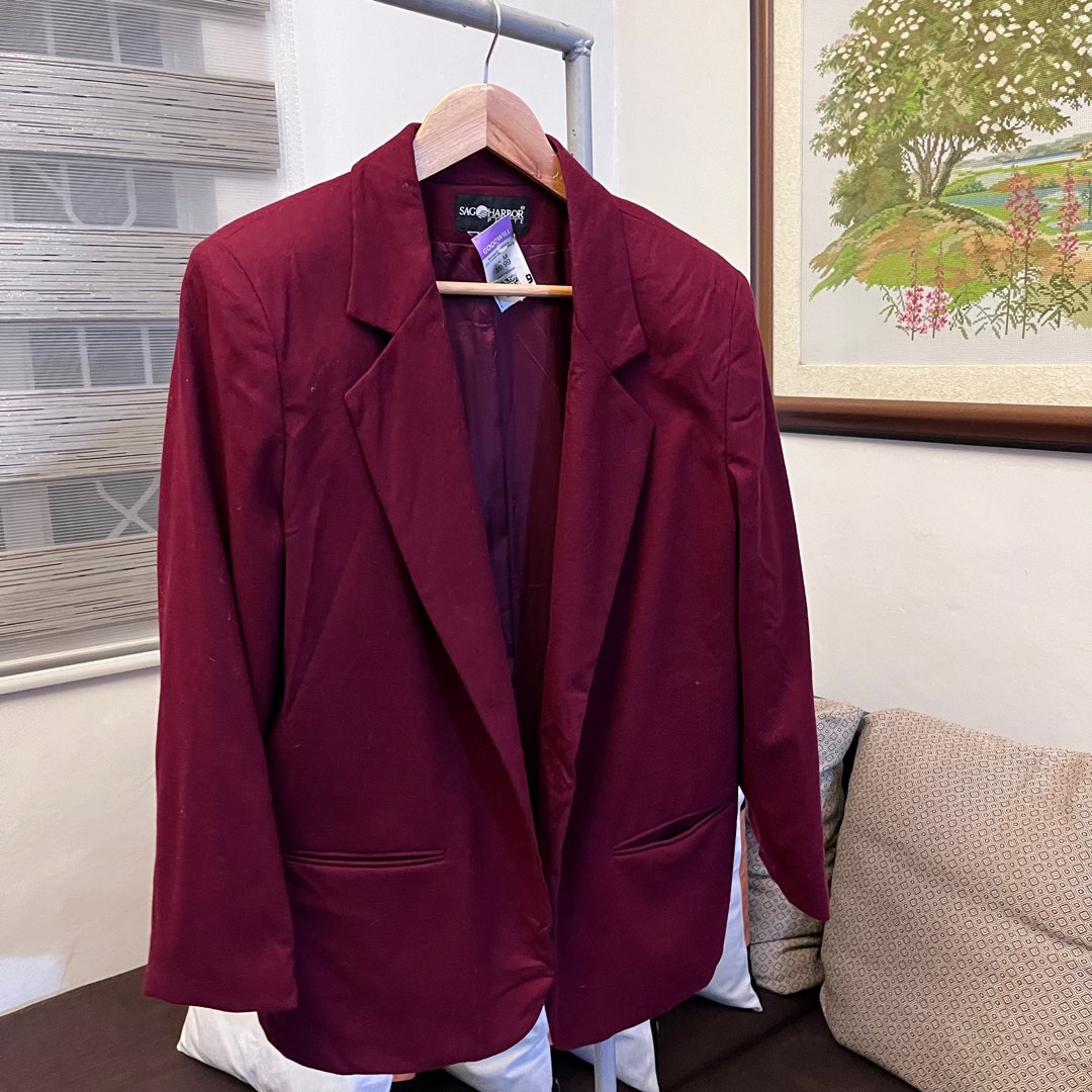 Maroon Formal Coat Blazer