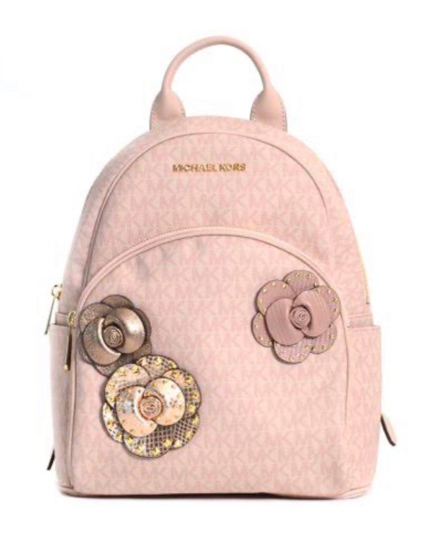 Michael kors pink backpack with flowers top