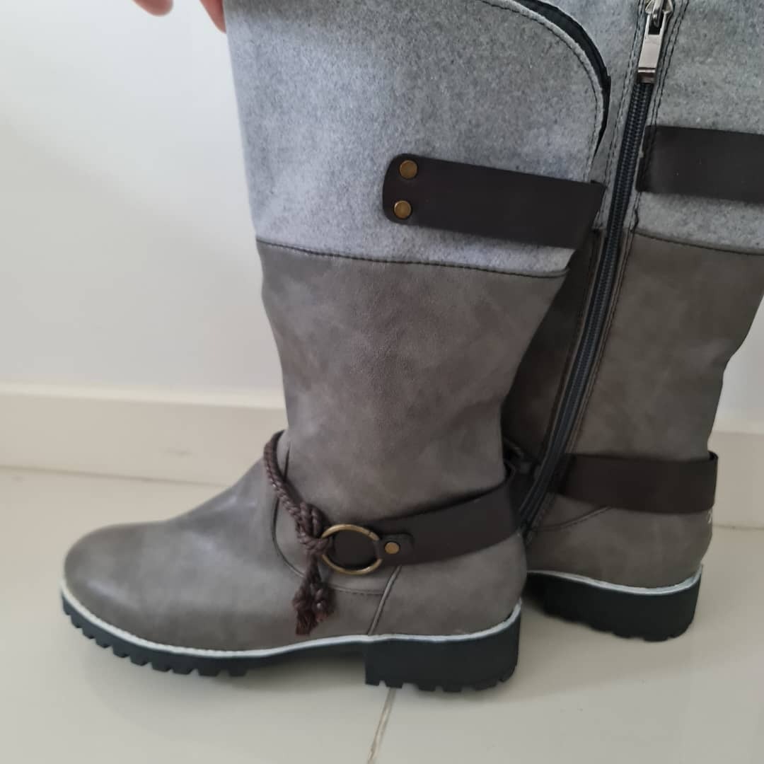 Round toe mid calf boots online