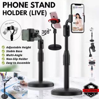 Mobile Phone Handphone Desktop Stand Portable Adjustable Phone Holder For Live Stream Photo Shooting Selfie