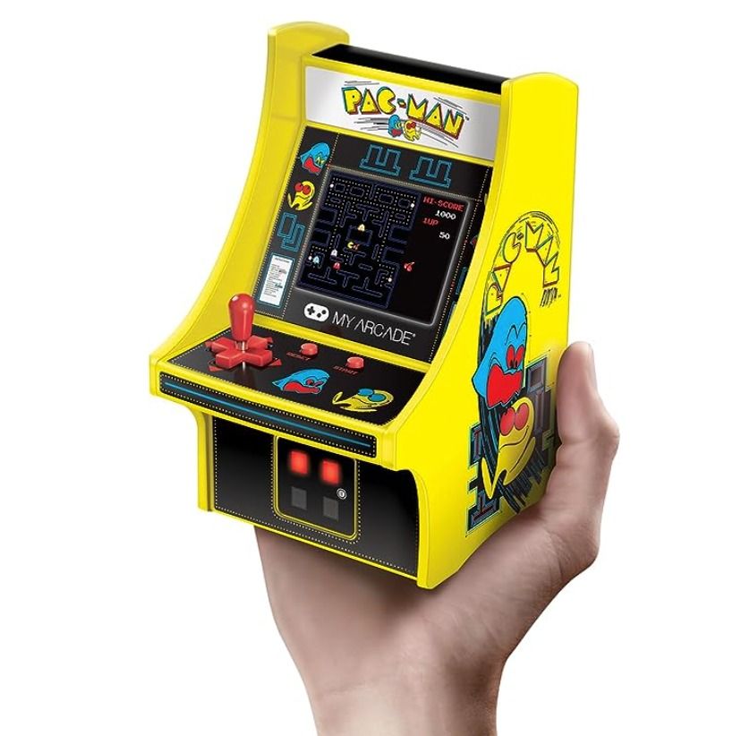 My Arcade Pac-Man Mini Arcade Machine (Item Code 607) (Category: Nintendo) located in Marikina City. Submitted by skowshop (Listing ID 1254970893, Image 1). Description: Color Black Brand My Arcade Theme Retro Sub Brand Pac-Man About this item: Original Inspired Artwork - For a high quality and authentic retro look 2.75 Inch Full Color Display - For a premium nostalgic gaming experience Removable Joystick - To play with the directional pad instea
