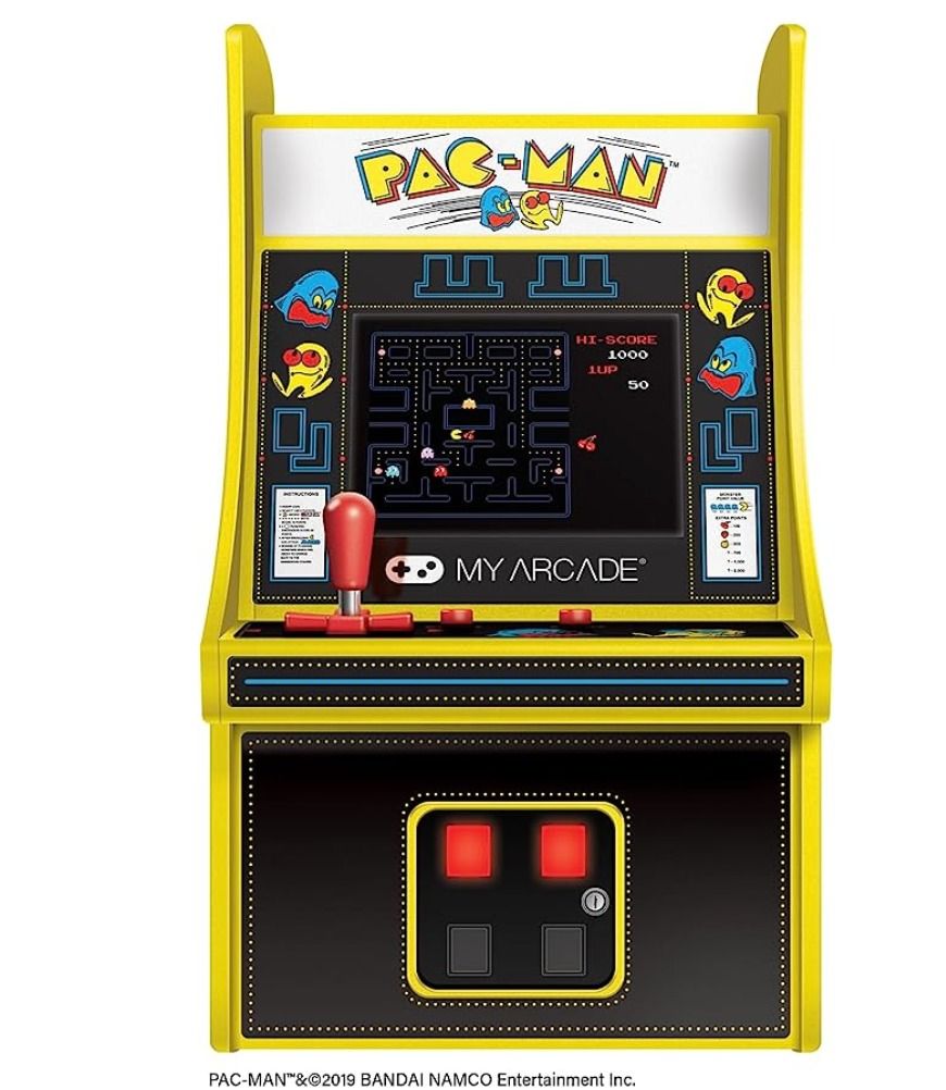 My Arcade Pac-Man Mini Arcade Machine (Item Code 607) (Category: Nintendo) located in Marikina City. Submitted by skowshop (Listing ID 1254970893, Image 3). Description: Color Black Brand My Arcade Theme Retro Sub Brand Pac-Man About this item: Original Inspired Artwork - For a high quality and authentic retro look 2.75 Inch Full Color Display - For a premium nostalgic gaming experience Removable Joystick - To play with the directional pad instea
