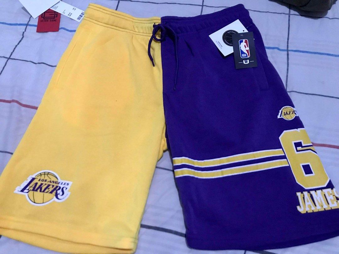 Ultra Game Ultra game NBA Los Angeles Lakers Mens Mesh Basketball Shorts,  Black, XX-Large