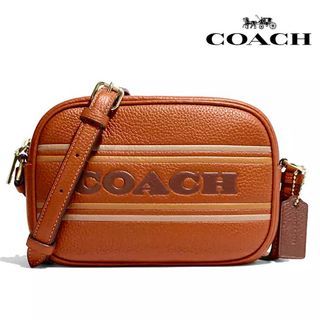 New Coach 🇺🇸 Original CH308 Brown Mini Jamie Camera Bag with Coach Stripe Women Crossbody Bag with Full Set of Coach Package 