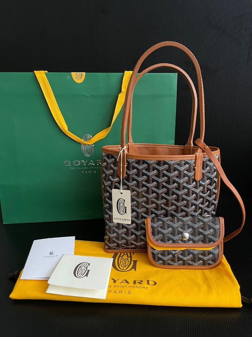 goyard Mini anjou navy, Barang Mewah, Tas & Dompet di Carousell