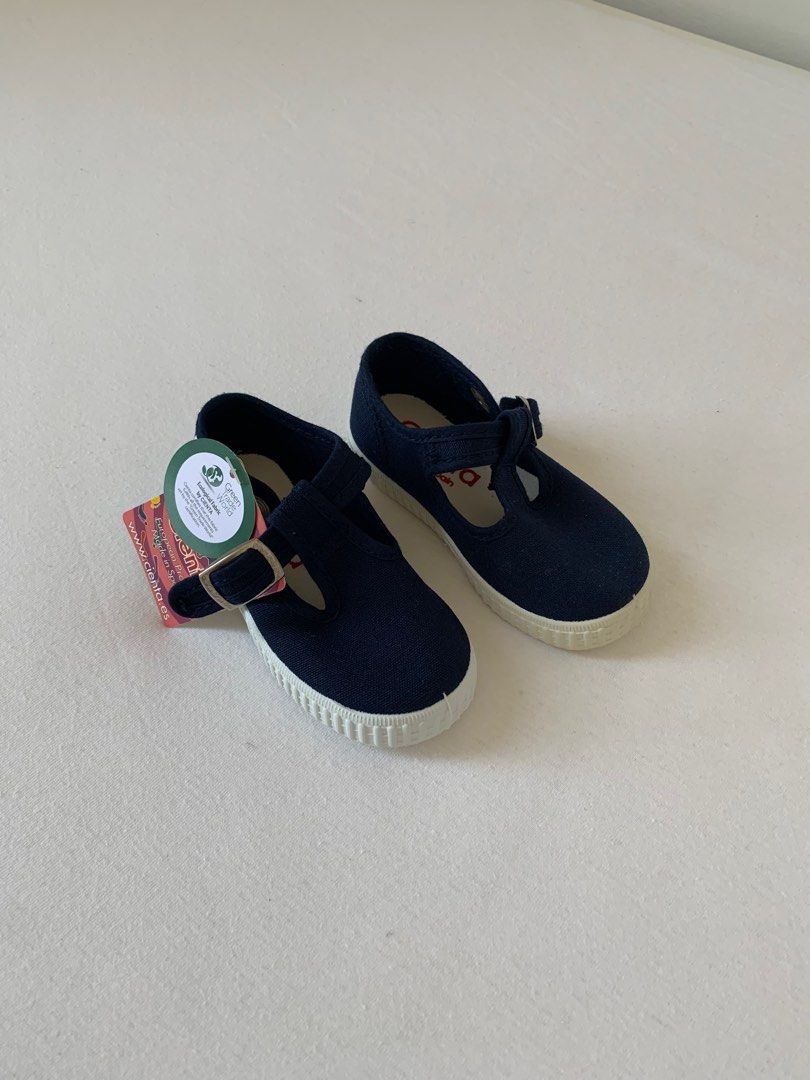 NEW navy cienta Spanish brand kids shoes hopla similar to Hampton canvas trotters next baby boys shoes size 21
