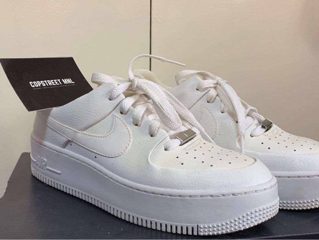 Nike Air force 1 Sage Low Triple White PRELOVED, Women's Fashion