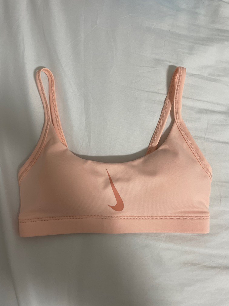 Nike Baby Pink Dri-Fit Sports Bra, Women's Fashion, Activewear on Carousell