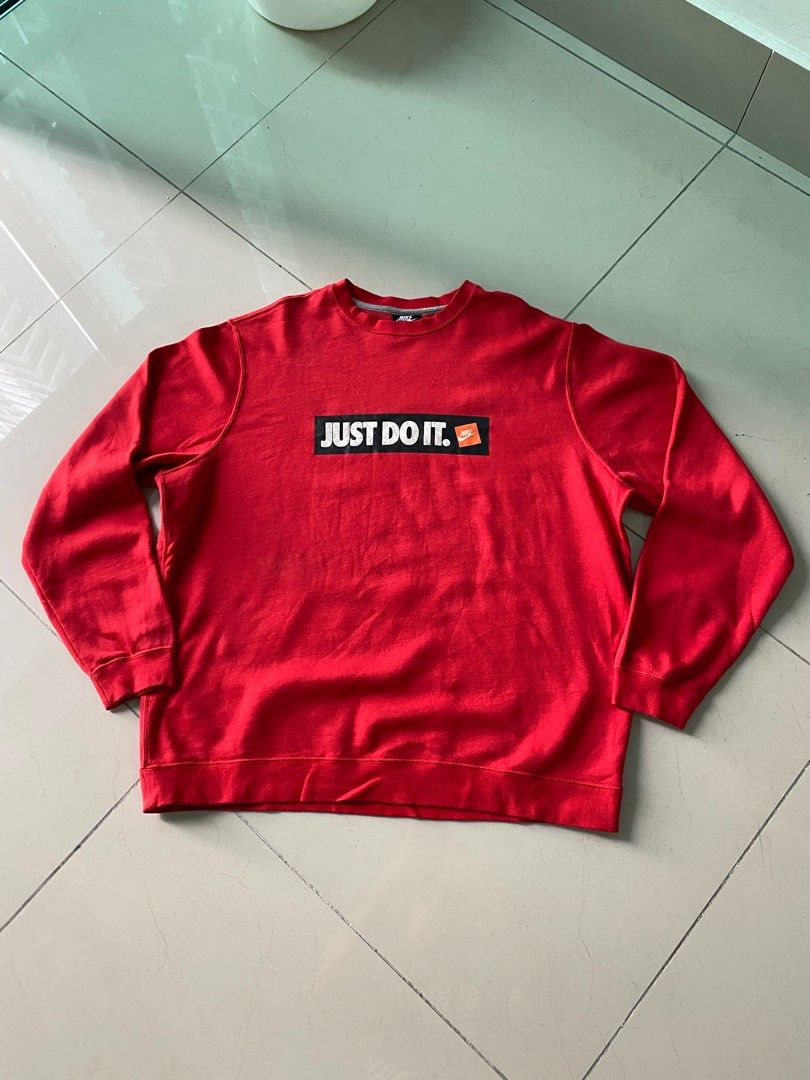 mens nike just do it sweatshirt