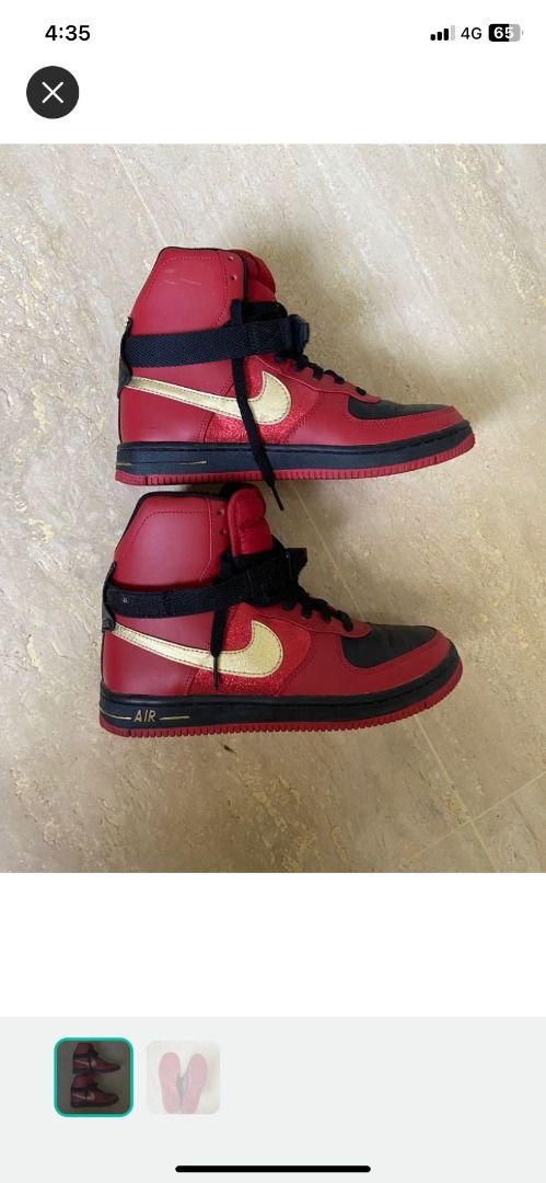 Red and black nike high tops womens shop