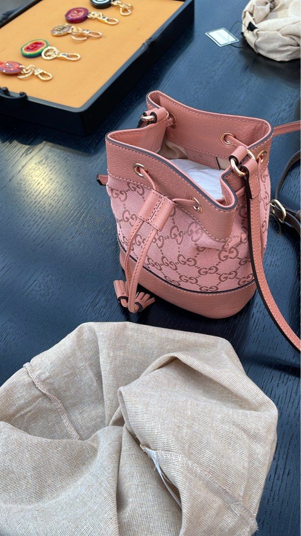 Gucci bucket bag pink discount