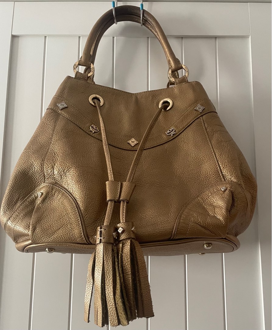 Sac Bandoulière Vintage MCM - Toile Cirée Marron & Noir Monogramme - Taille Moyenne - Fait Main En Allemagne
