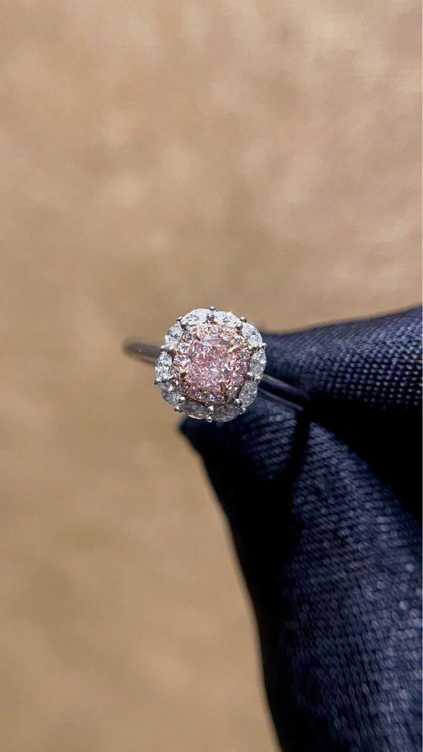 Pink Diamond Marquise Ring