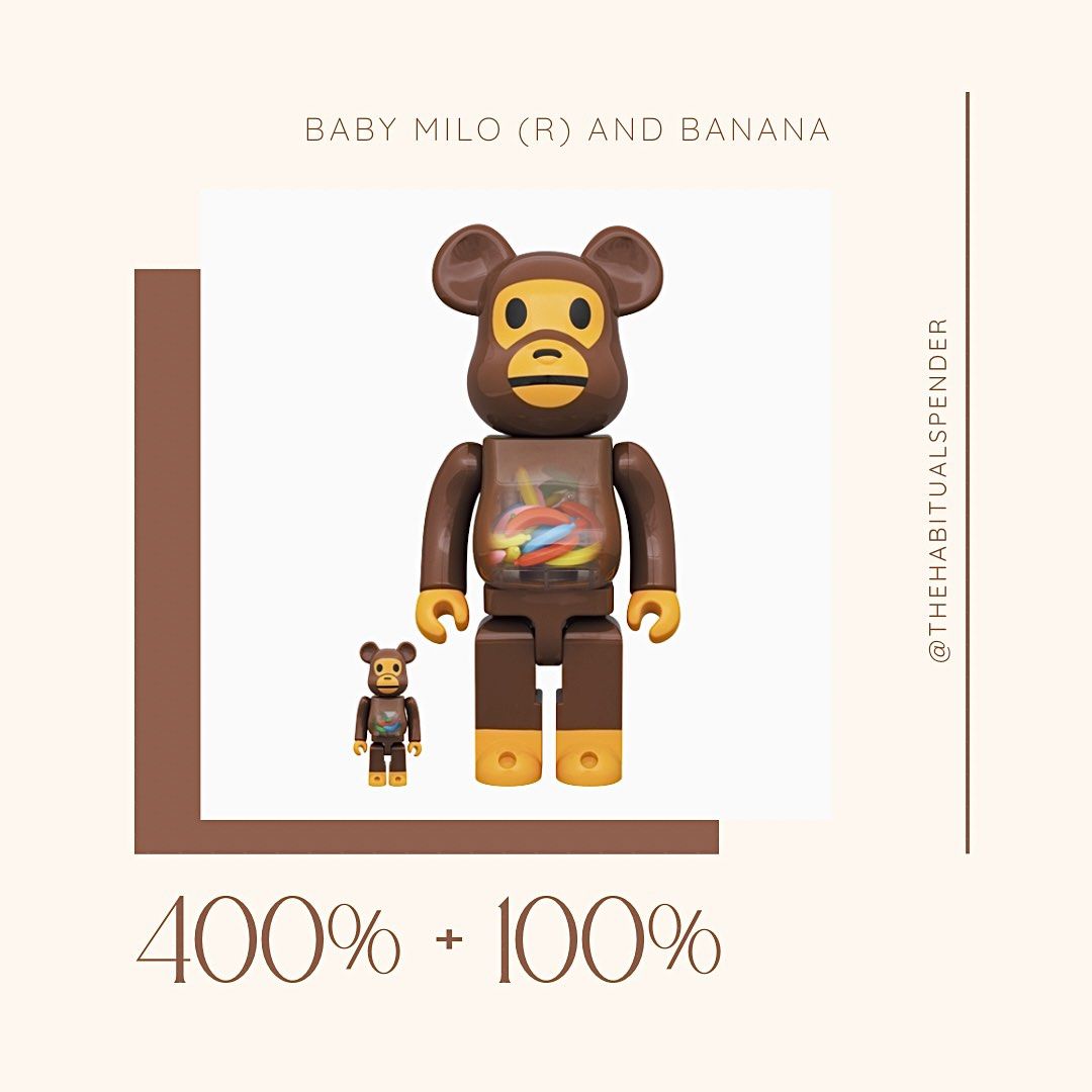 PO: Bearbrick BABY MILO (R) AND BANANA 400% u0026 100%