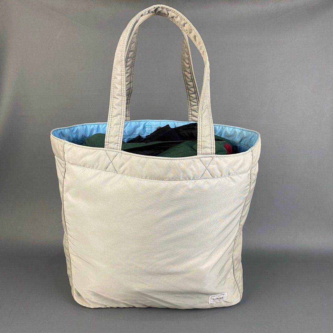 reversible square tote - nylon