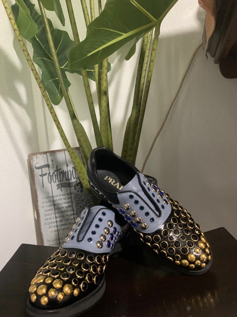 Prada studded sneakers new arrivals