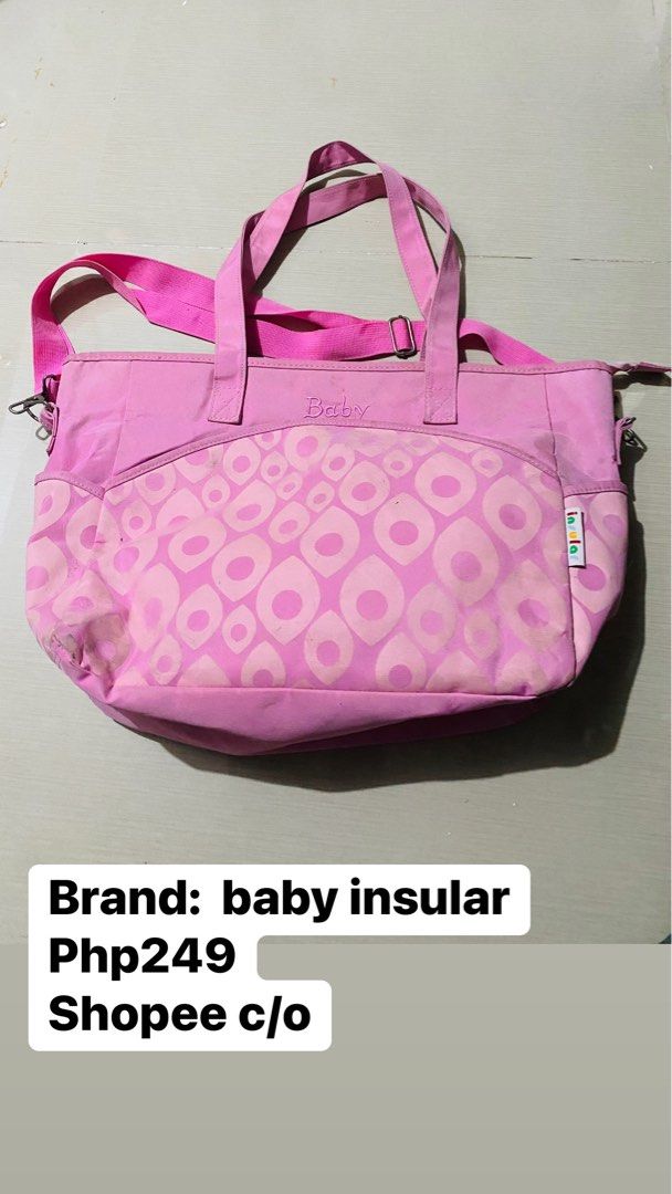 Preloved diaper bag (Category: Diapers & Baby Wipes) located in Pasay City. Submitted by michelle.zacarias1 (Listing ID 1254939516, Image 2). Description: Each photo has a price paki check nlng po. Preloved ng babies ko. Kindly pm for those interested. Payment first policy Shopee check out tayo mga sissy! COD/SHOPEE PAY/SPAY plus 7% of the total amount of your order. 🚚Same day delivery via Lalamove/Mr Speedy/Grab .