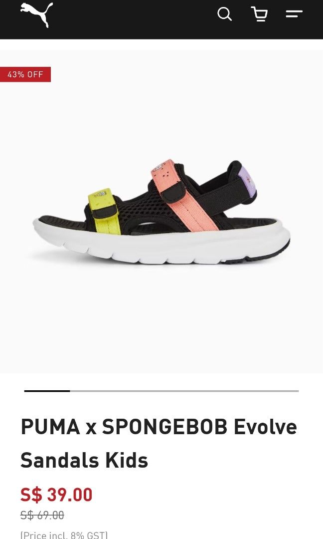 Puma sandals for kids top