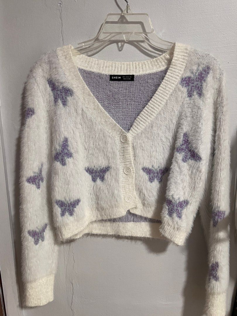 White clearance fluffy sweater