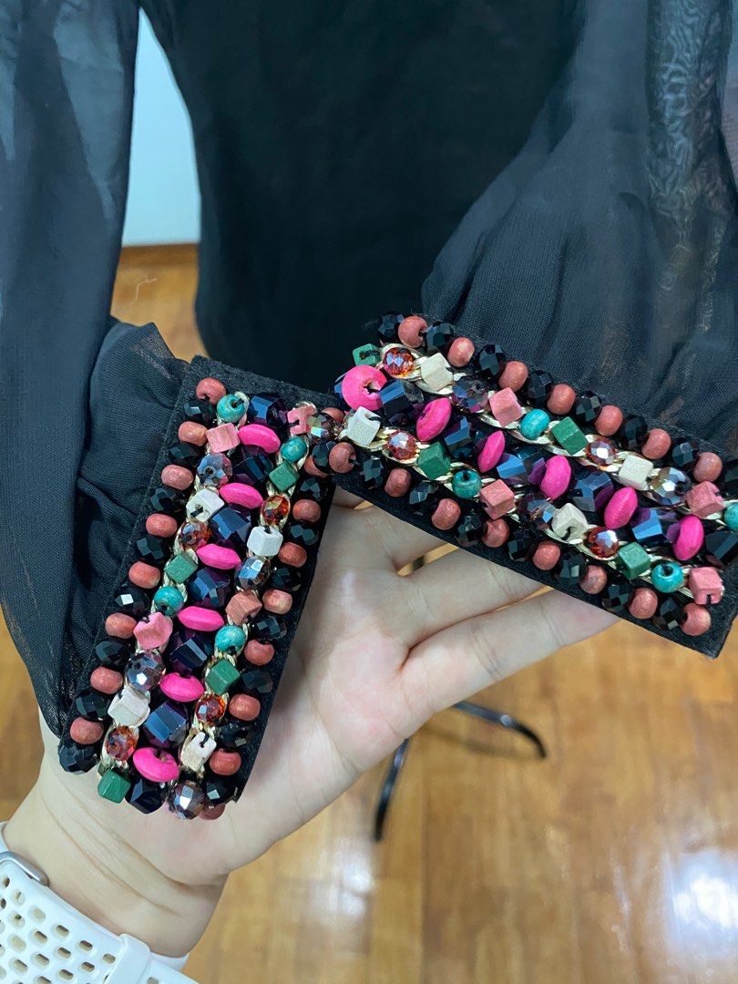 RAF by Rajo Laurel black top with beading (Category: Longsleeves) located in Mandaluyong City. Submitted by kat.store (Listing ID 1254840954, Image 2). Description: .