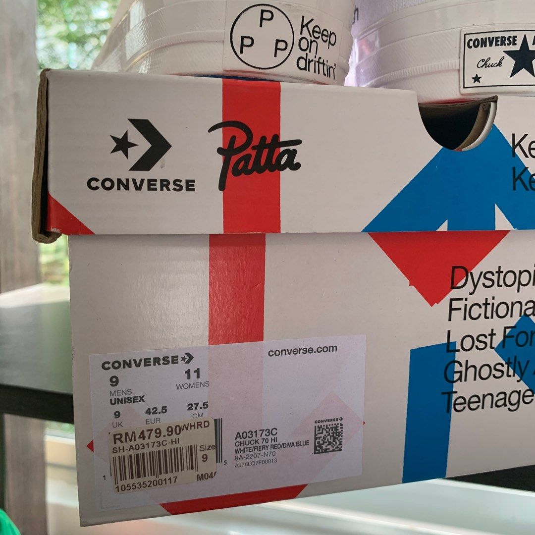READYSTOCK CONVERSE CHUCK TAYLOR 70 HI x PATTA x EXPERIMENTAL JETSET