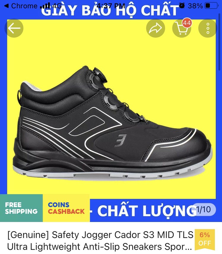 Safety Shoes Cador S3 Low TLS with twist lock, Men's Fashion
