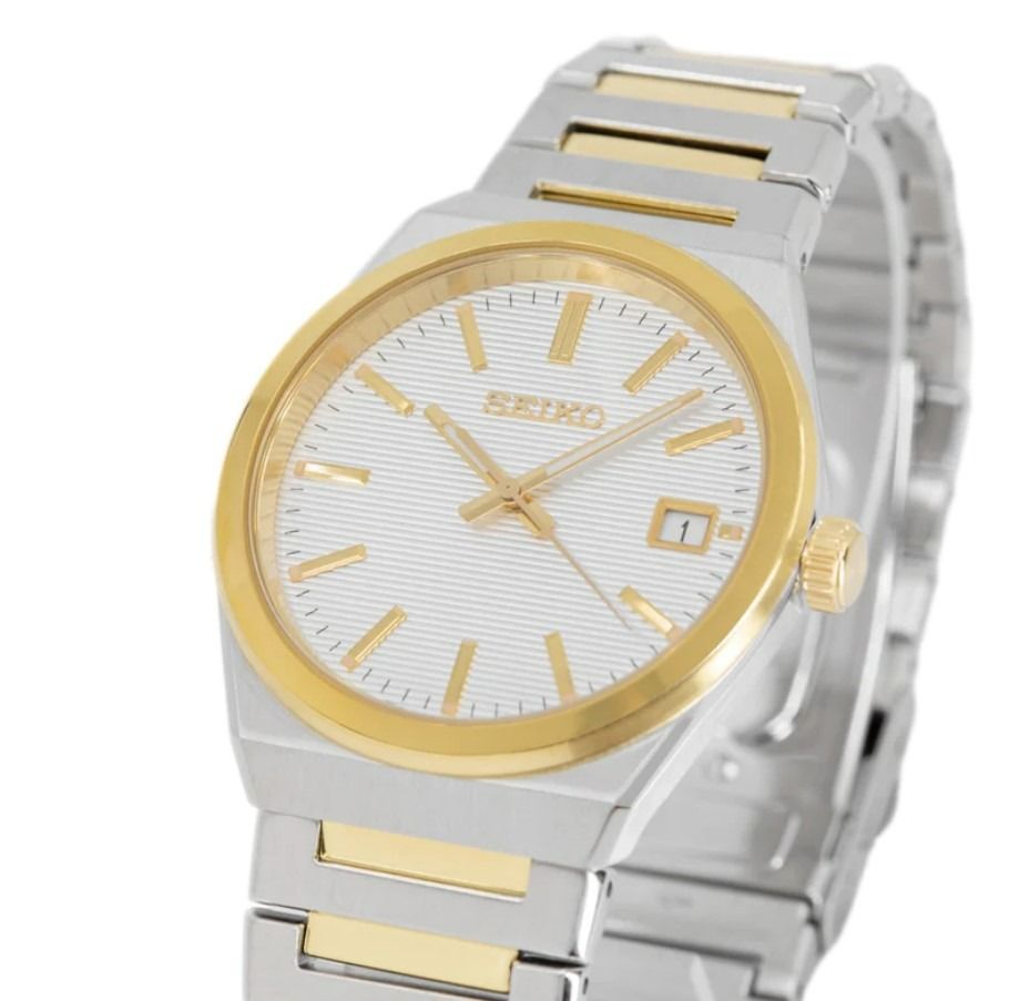 SEIKO Essentials Two Tone White Dial Men | SUR558P1