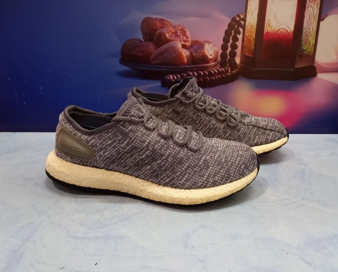Sepatu Adidas PureBoots Running Shoes Grey BA8900 Size 42 26 5 Fesyen Pria Sepatu Sneakers di Carousell