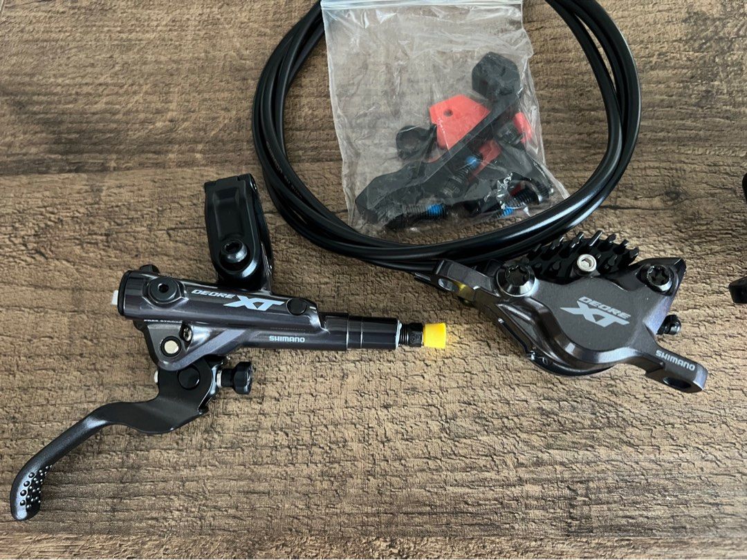 Shimano XT M8100 Hydraulic Disc Brake Set - Front & Rear With RT86/MT800 Rotors For MTB