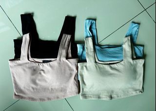 Shoploooh Square Neck Crop Bratop
