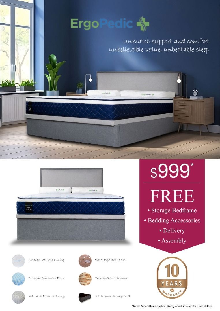 Single Super Single Queen King Storage Bed German Hydraulic with 10