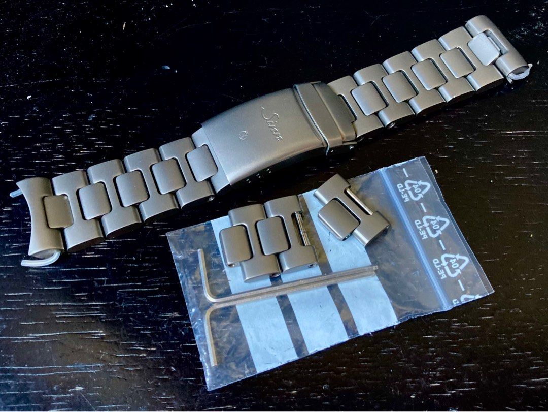Sinn U1 U2 UX Tegimented stainless steel bracelet strap 22mm EZM 5