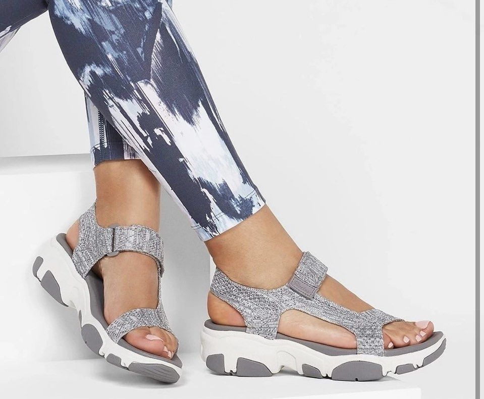 Skechers gray women sandals Women s Fashion Footwear Sandals on