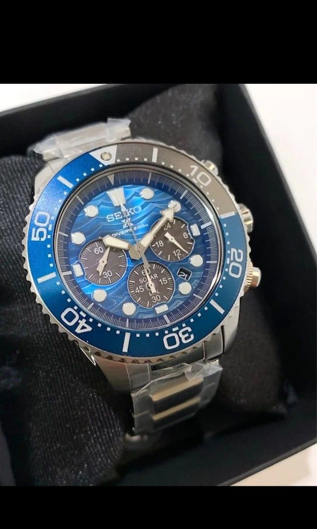 SSC741P1 Prospex Save the Ocean Diver Solar Chronograph Watch for Men Men s Fashion Watches Accessories Watches on Carousell
