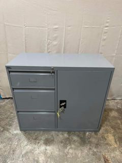 Steel cabinet with drawers and vault