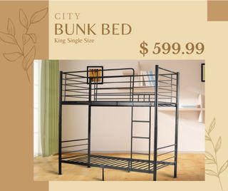 👉<Steel> King single Bunk Bed for Sale!!! For Sale!!👈
