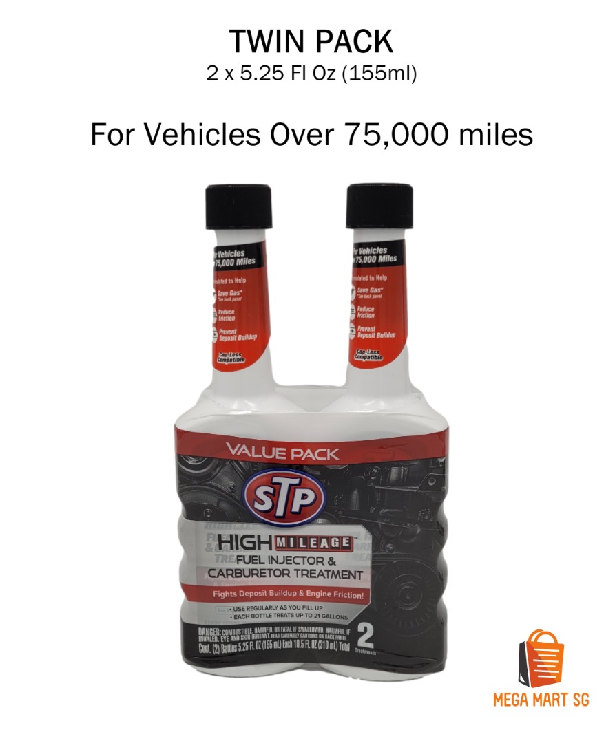 STP High Mileage Fuel Injector & Carburetor Treatment Twin Pack, Car