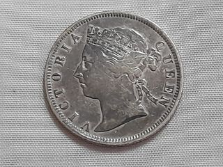 Straits Settlements Queen Victoria 20 Cents Silver Coin 1898