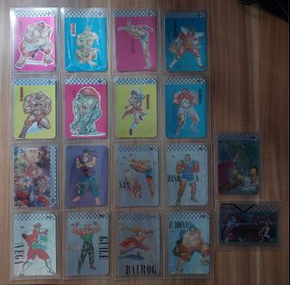 Street Fighter II V Carddass 42 Cards Complete Set Bandai 1995 Japan