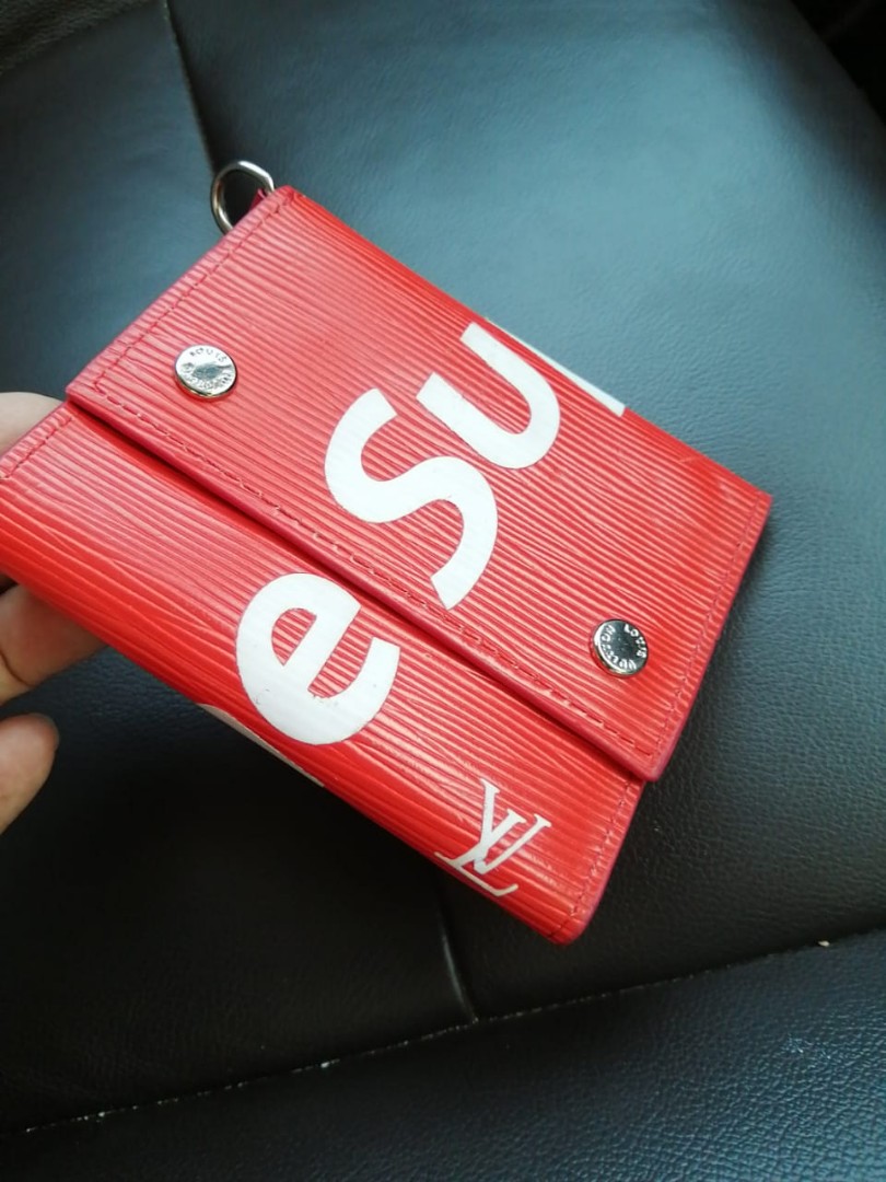Louis Vuitton Supreme Chain Wallet Epi Red, Luxury, Bags & Wallets on  Carousell