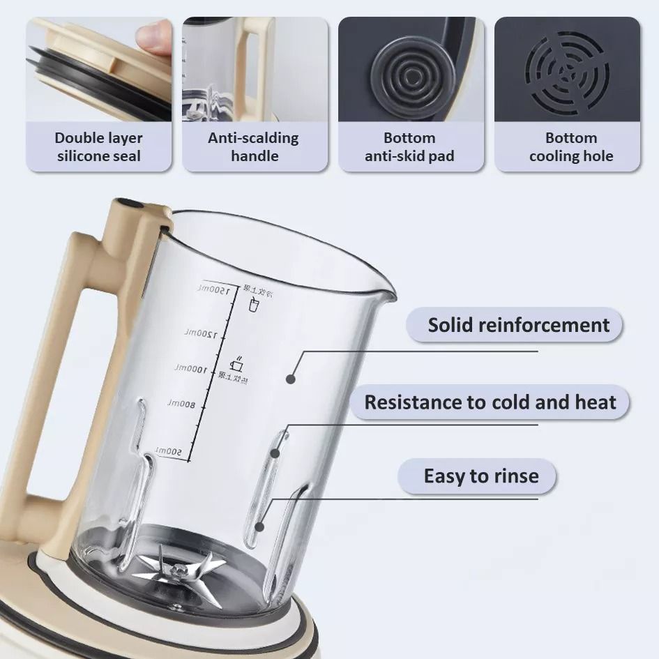 Ultra Quiet Food Soymilk Juicer Blender / Supplement Machine, TV & Home