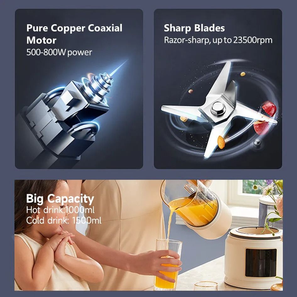 Ultra Quiet Food Soymilk Juicer Blender / Supplement Machine, TV & Home