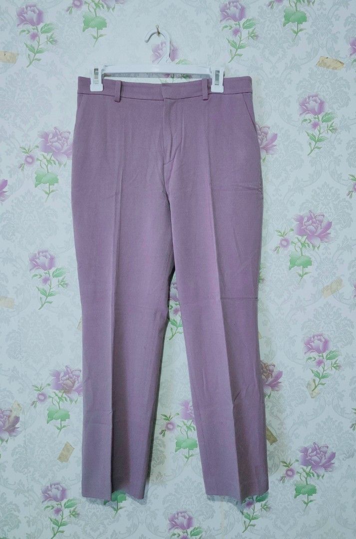 UNIQLO Smart Ankle Pants (2-Way Stretch) size S purple color new with tag