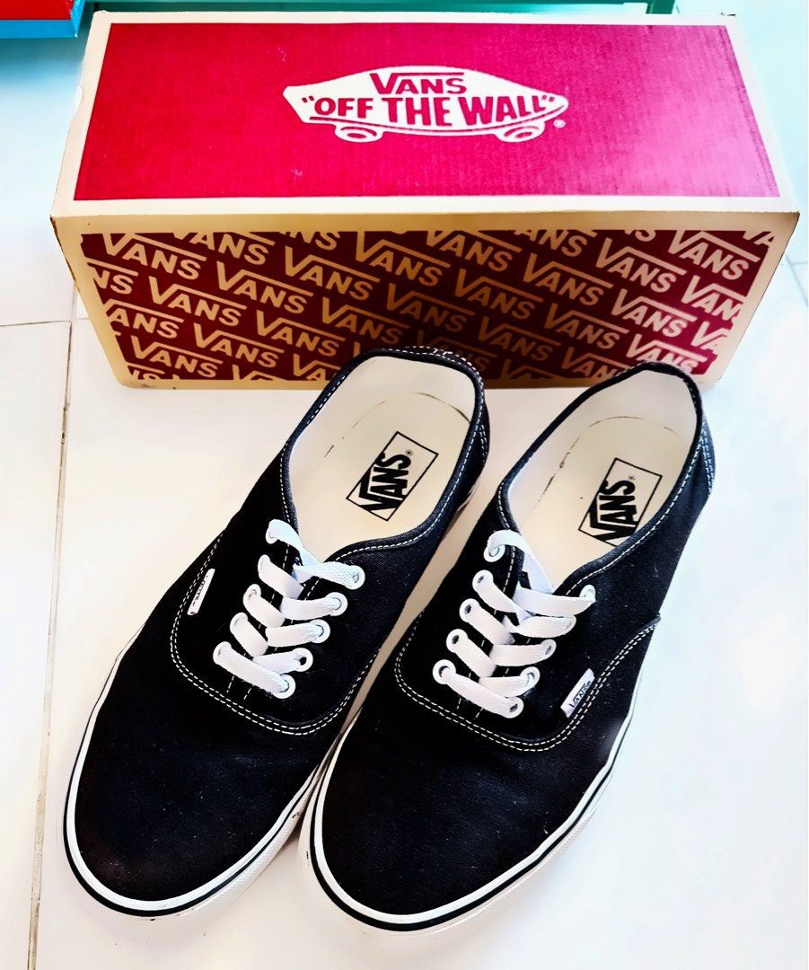 Mens black authentic vans outlet