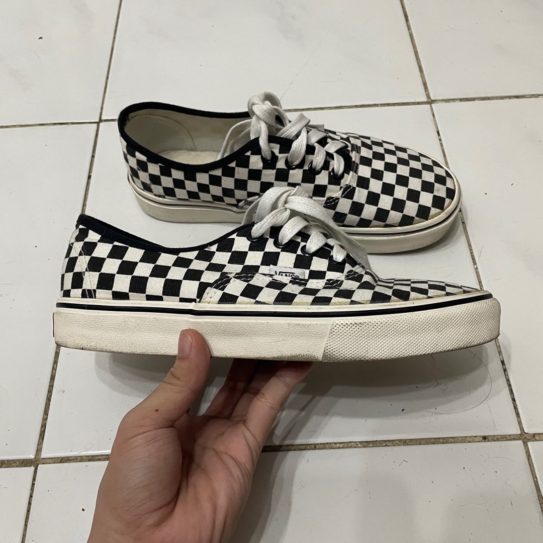 Checkerboard vans on sale lace up