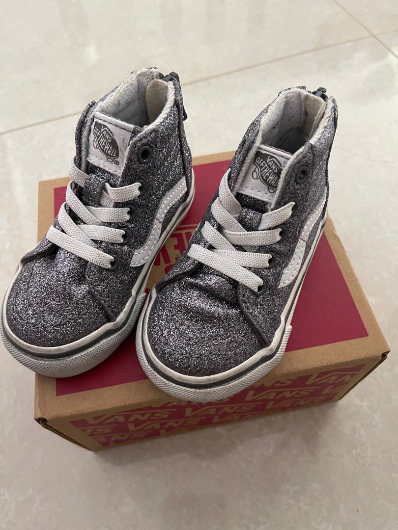 Glitter sk8 hi best sale vans