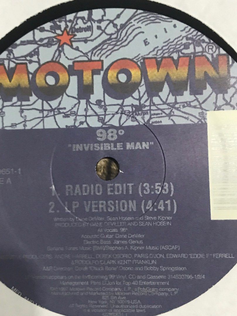 Vinyl Record- 98 Degrees on 12” Single, Hobbies & Toys, Music & Media,  Vinyls on Carousell